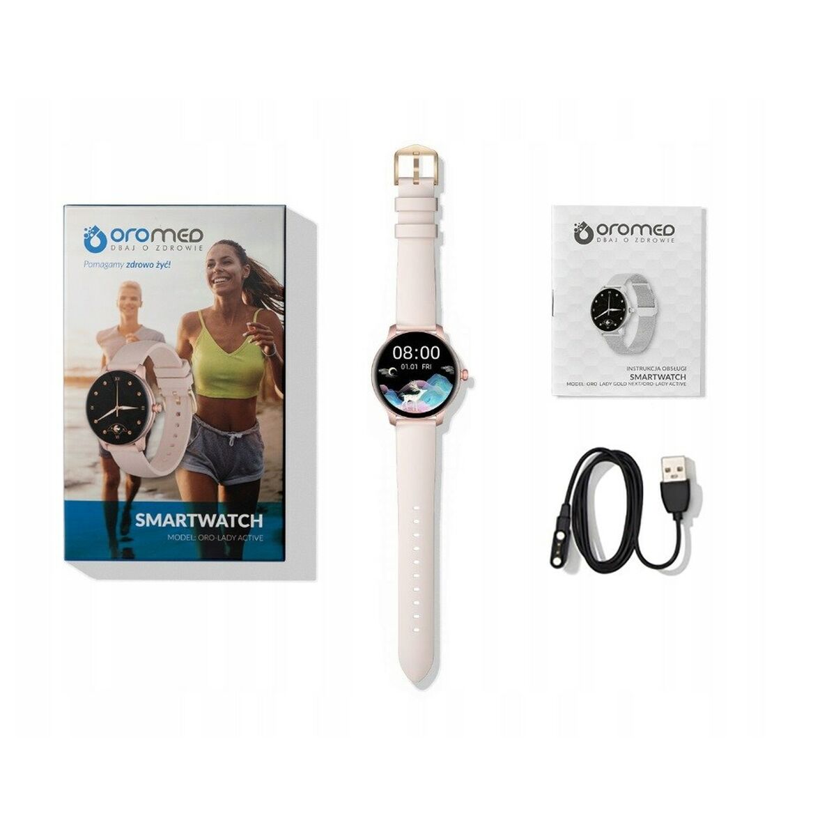 Smartwatch Oromed ORO LADY ACTIVE Roze 1,09"